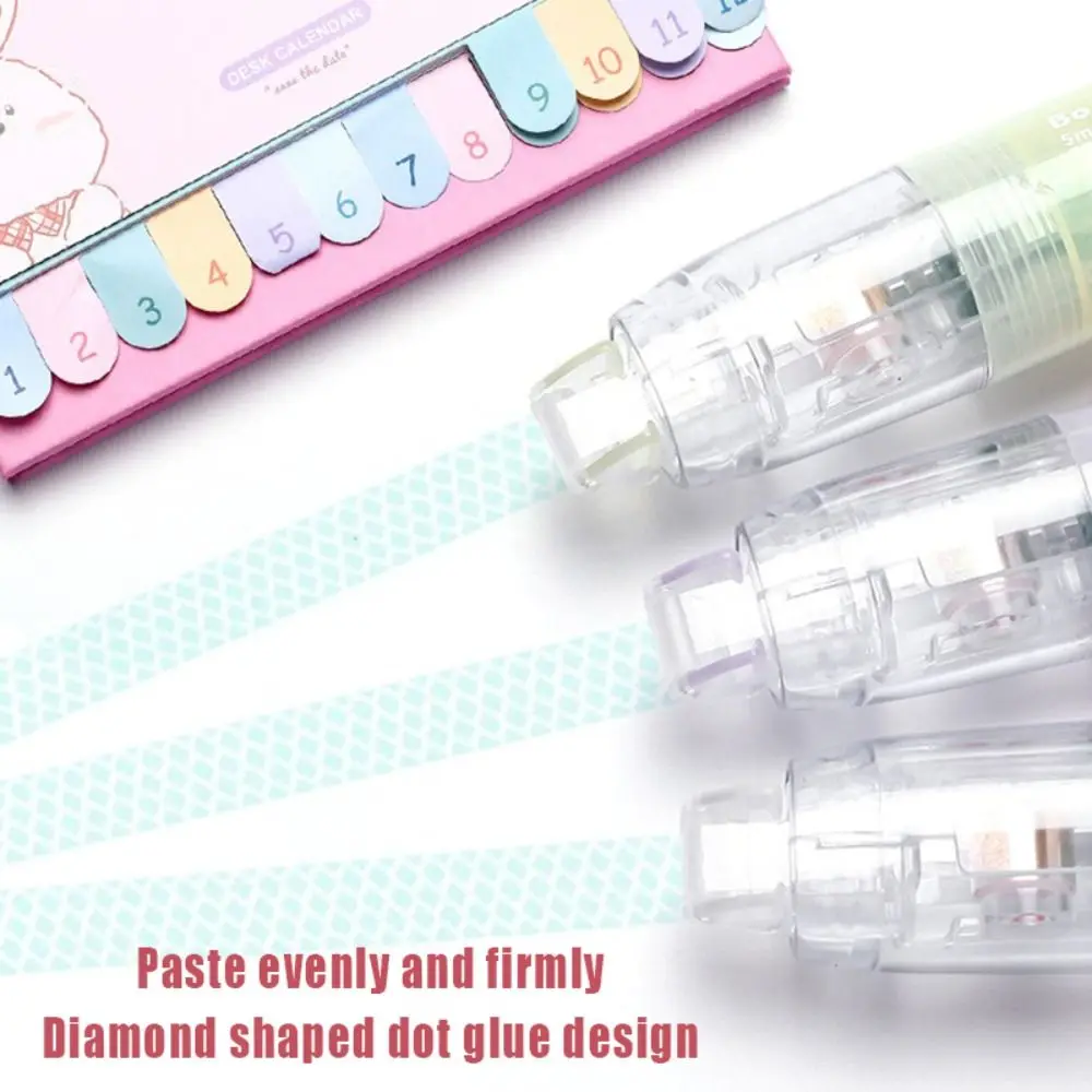 High Quality DIY Scrapbooking Glue Tape Pen Shape Press Type Double Sided Adhesive Dot Glue Student Stationery
