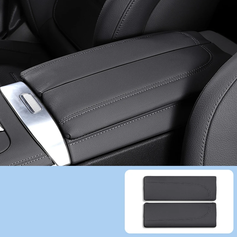 Car Central Console Armrest Box Booster Pad PU Trim Cover For Mercedes Benz GLC C-Class W206 C200 X253 GLC300 22-2024