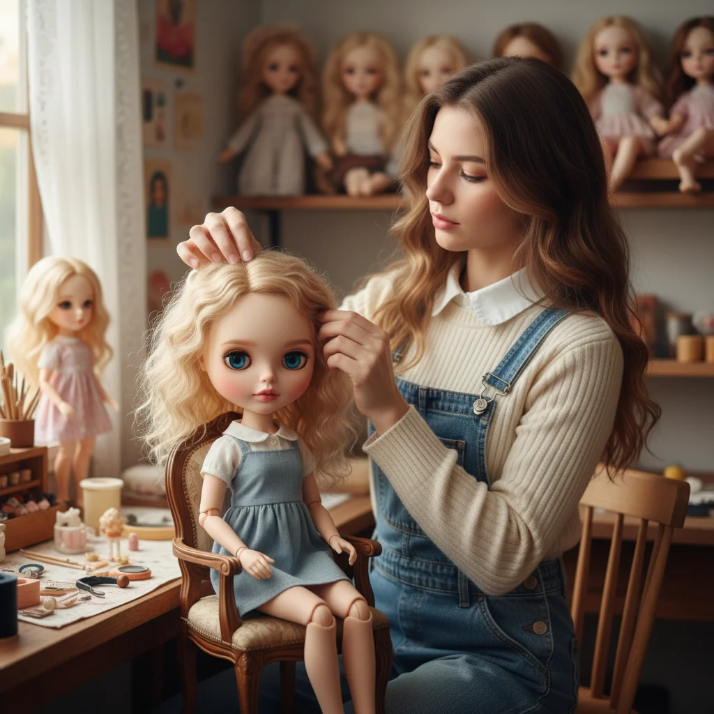 

Sheepskin Wool Extensions Hair Mongolia Fur Lamb Fur Row Durable Curly Hair Extensions DIY Wig for Doll Dress-up SD Blyth Wigs