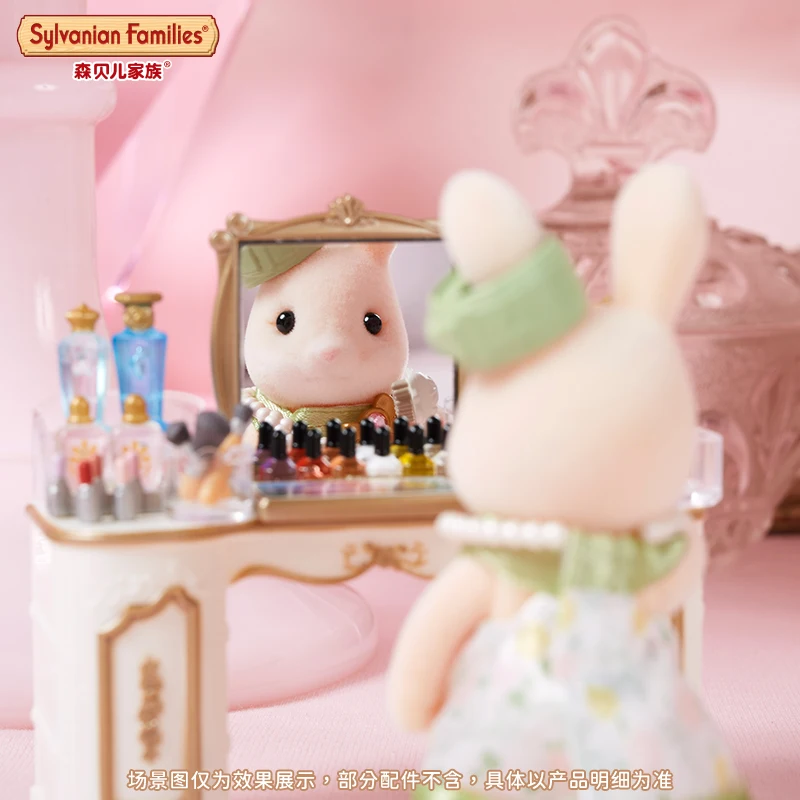 2024 Original Sylvanian Rabbit Beauty Boutique Playset Family Kawaii Figure Collectible Doll Birthday Gift Christmas Gift Toys