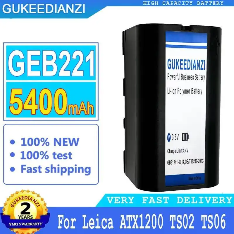 

5400Mah For Leica ATX1200 TS02 TS06 TS09 TPS1200 GEB221 Total High Capacity Station Battery