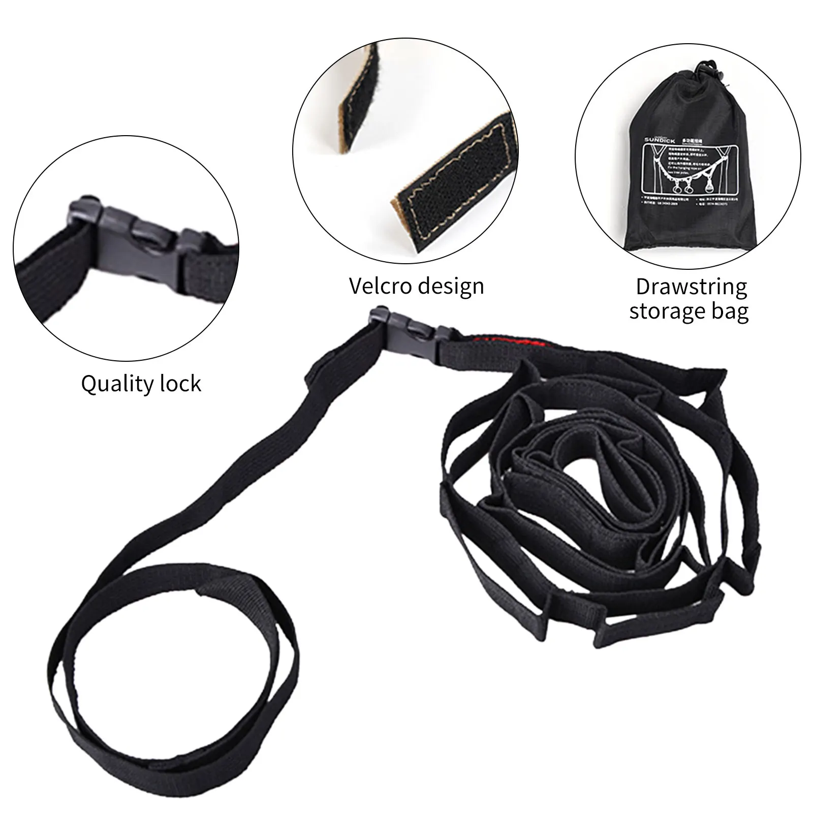 Cuerda colgante portátil para exteriores, colgador de dosel, correa de almacenamiento para acampada, acampada, mochilero, senderismo, accesorios de