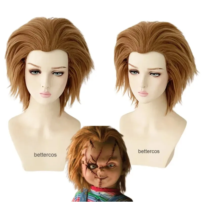 Chucky의 신부 내열성 코스프레 의상 가발 + 가발 모자