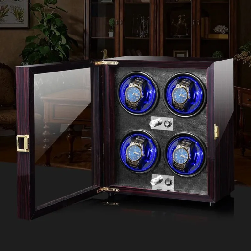 Wooden Watch Winders Silent Motor Watches Winder Saves Mechanical Wristwatches Winding Device Rotating Watches Winding Machine