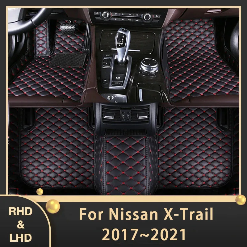 

Автомобильные коврики для Nissan X-Trail T32 2017 ~ 2021, 5 сидений, под заказ, автомобильные коврики для ног, кожаный ковер, аксессуары для интерьера 2018 2019 2020