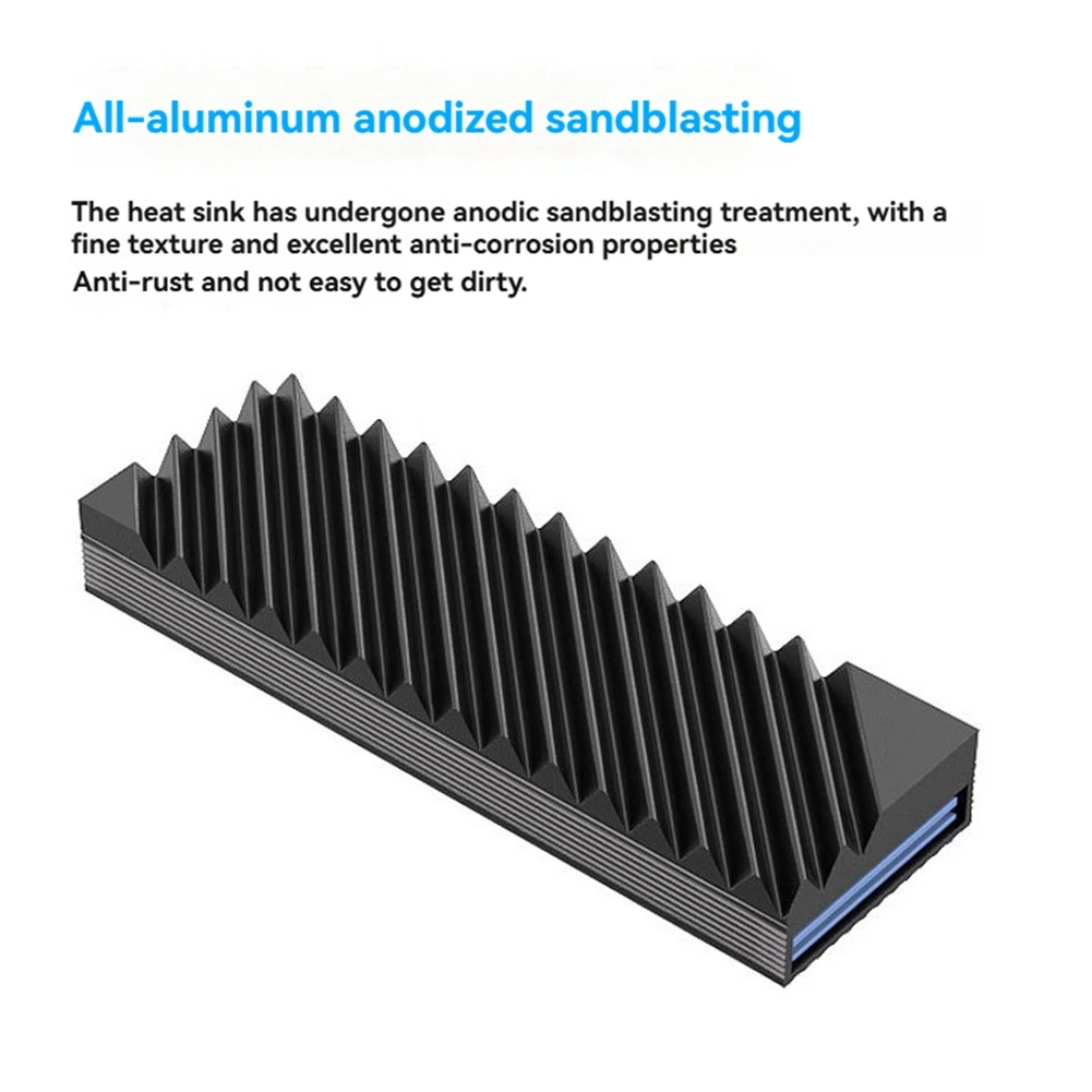 

Qy-SSD Heat Sink For M. 2 2280 Solid State Hard Disk Aluminum Gasket With Silicone Thermal Pad PC Accessories BLACK