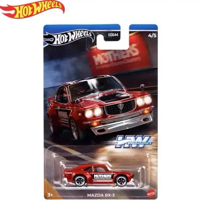 

HotWheels 1:64 MAZDA RX-3, модель спортивного автомобиля из сплава, литая под давлением металлическая гусеница, гоночный автомобиль, модель автомобиля, высокая имитация, детская игрушка в подарок