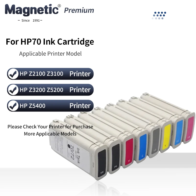 Compatible For HP 70 HP70 Compatible Ink Cartridge With Full Pigment Ink For HP Designjet Z2100 Z3100 Z3200 Z5200 Z5400 Printer