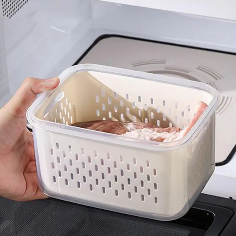 冷蔵庫保存容器-冷蔵庫保存容器-食品グレードの排水ボックス-食事準備用に分割-ランチパッキング-レストラン