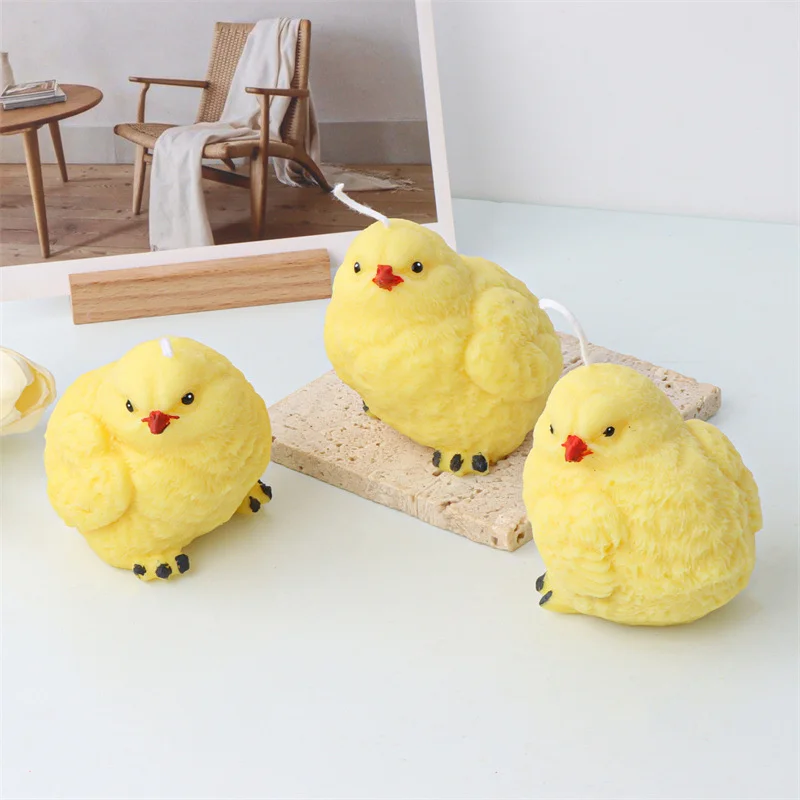 3D Cute Chick Candle Silicone Mold DIY Chocolate Fondant Baking Resin Molds Handmade Soy Wax Soap Making Supplies Craft Gifts