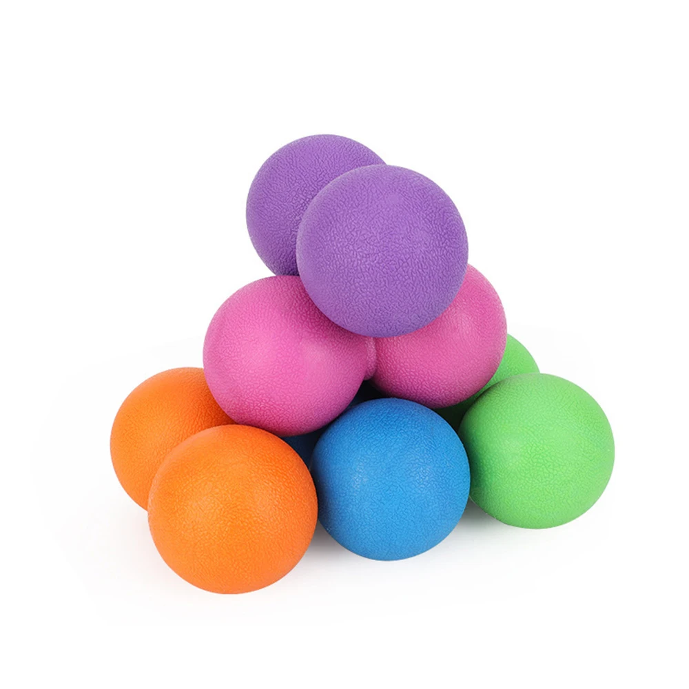 TPR Yoga Massage Ball Pilates Exercise Gym Peanut Ball Muscle Relaxation Fasciitis Physiotherapy Relieve Pain Workout Equipment