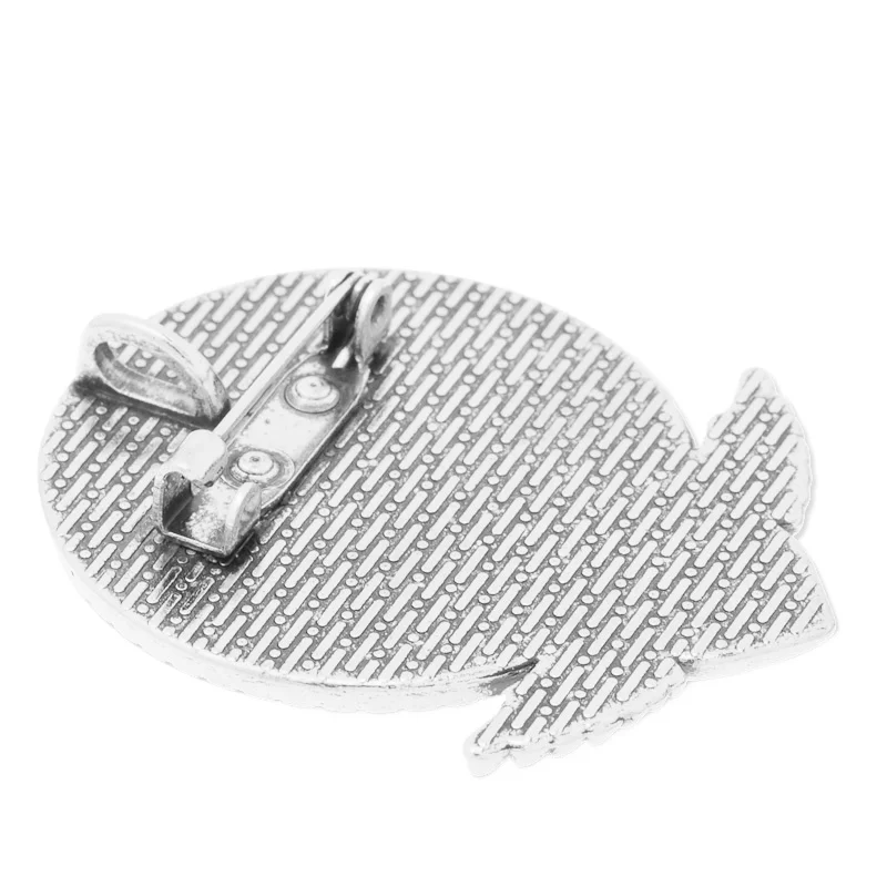 

30mm Anqitue Silver Plated Brooch Blank Bezel Heart with Wings Zinc Alloy Sold By 10pcs/lot-C4081