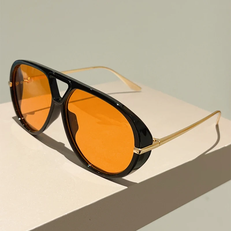 KAMMPT Oversized Pilot-zonnebril 2025, nieuw in Vintage Double Bridge-zonnebril Dames Trendy luxe merkontwerp Outdoor Shades
