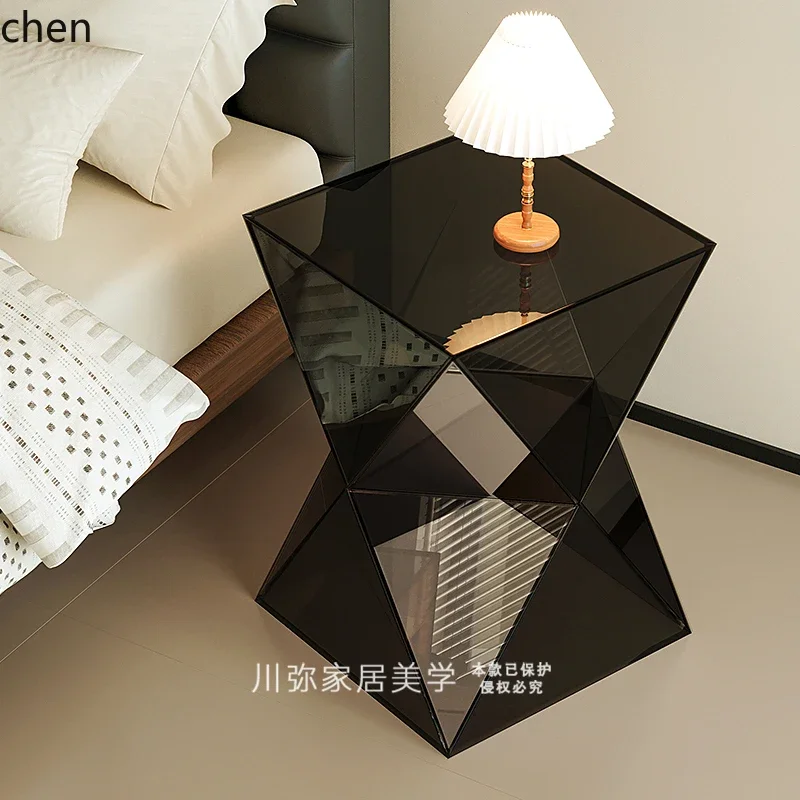 W5.19 acrylic integrated cabinet simple modern light luxury bedroom bedside rack