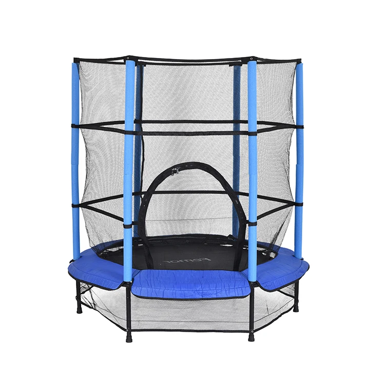 Kids Indoor Trampoline Baby Mini Trampoline Fitness With Protecting Net And Safety Pad For Kids Have Fun