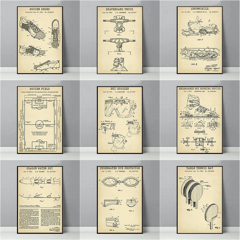 Object Dissection Diagram Wright Flyer ENIAC Water Scooter Boat Poster and Canvas Printing Wall Art Picture for Room Home Decor