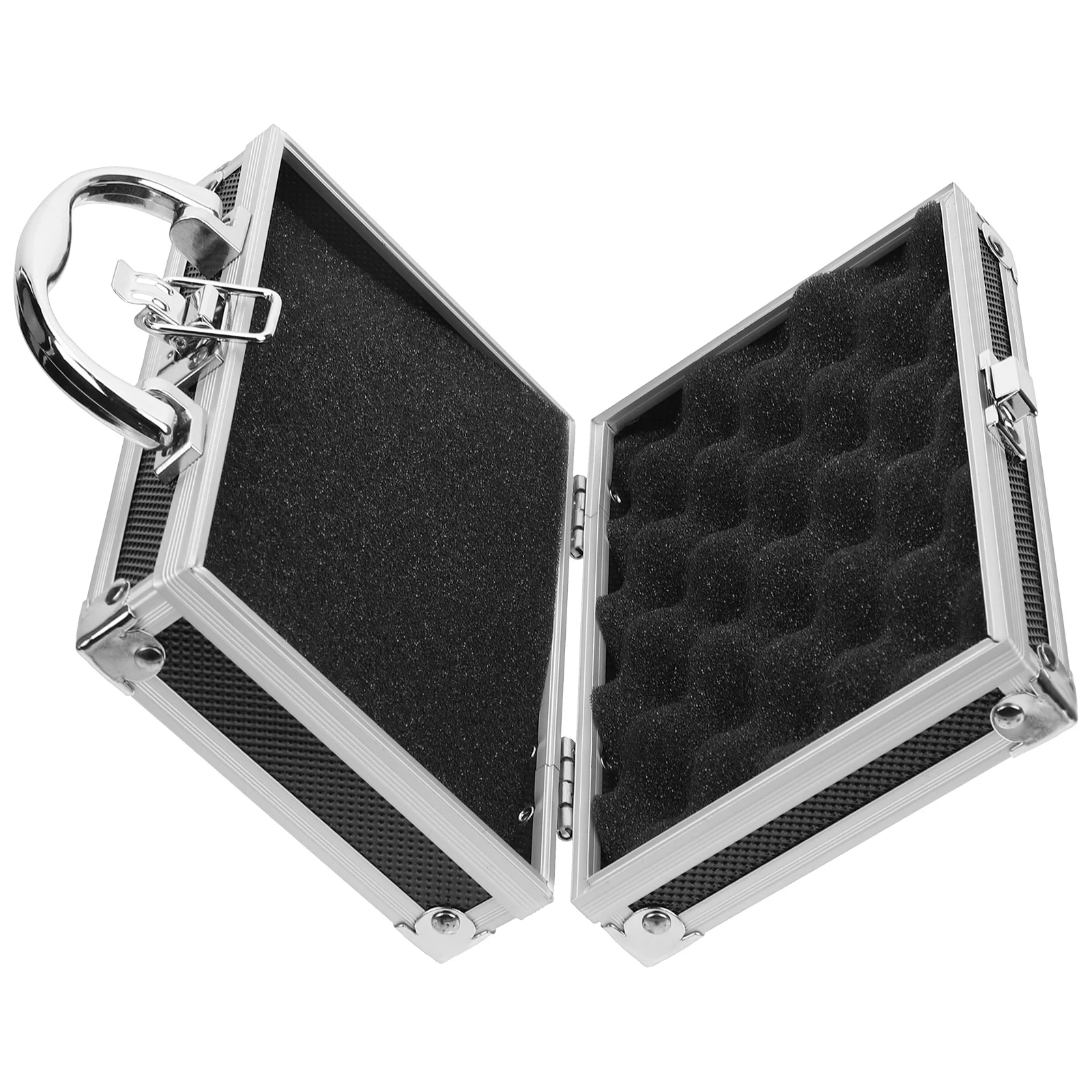 Wireless Mic System Storage Case Toolbox Multi-purposes Tools Aluminum Alloy Metal Handle Travel