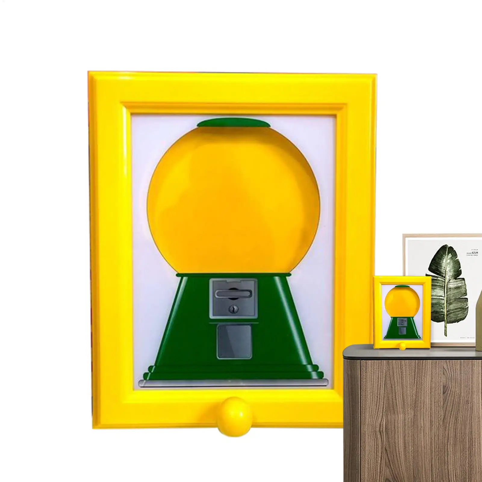 Marco de fotos dispensador de dulces, dispensador automático de dulces, marco de fotos de pared, juguete de venta creativo, contenedor de aperitivos decorativo para fiesta