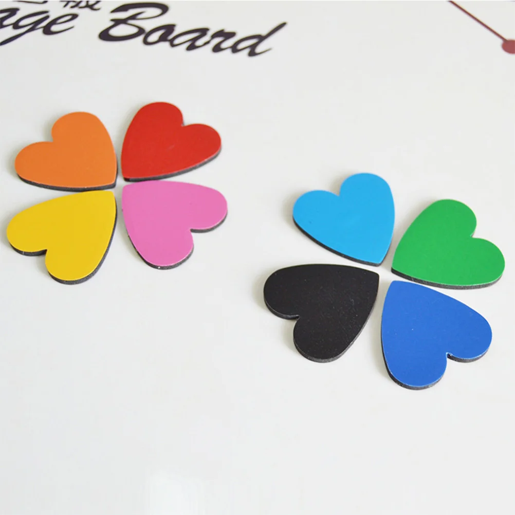 

10pcs 30X2.2Mm Heart Fridge Magnets Colorful Large Refrigerator Magnet Stickers Decor Wedding School Office Home Kitchen
