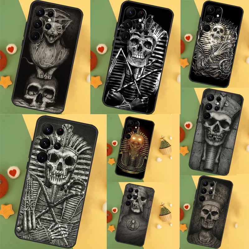 Ancient Egypt Pharaoh Case For Samsung Galaxy S24 S23 S22 Ultra S21 S20 FE Note 20 Note 10 S8 S9 S10 Plus Cover