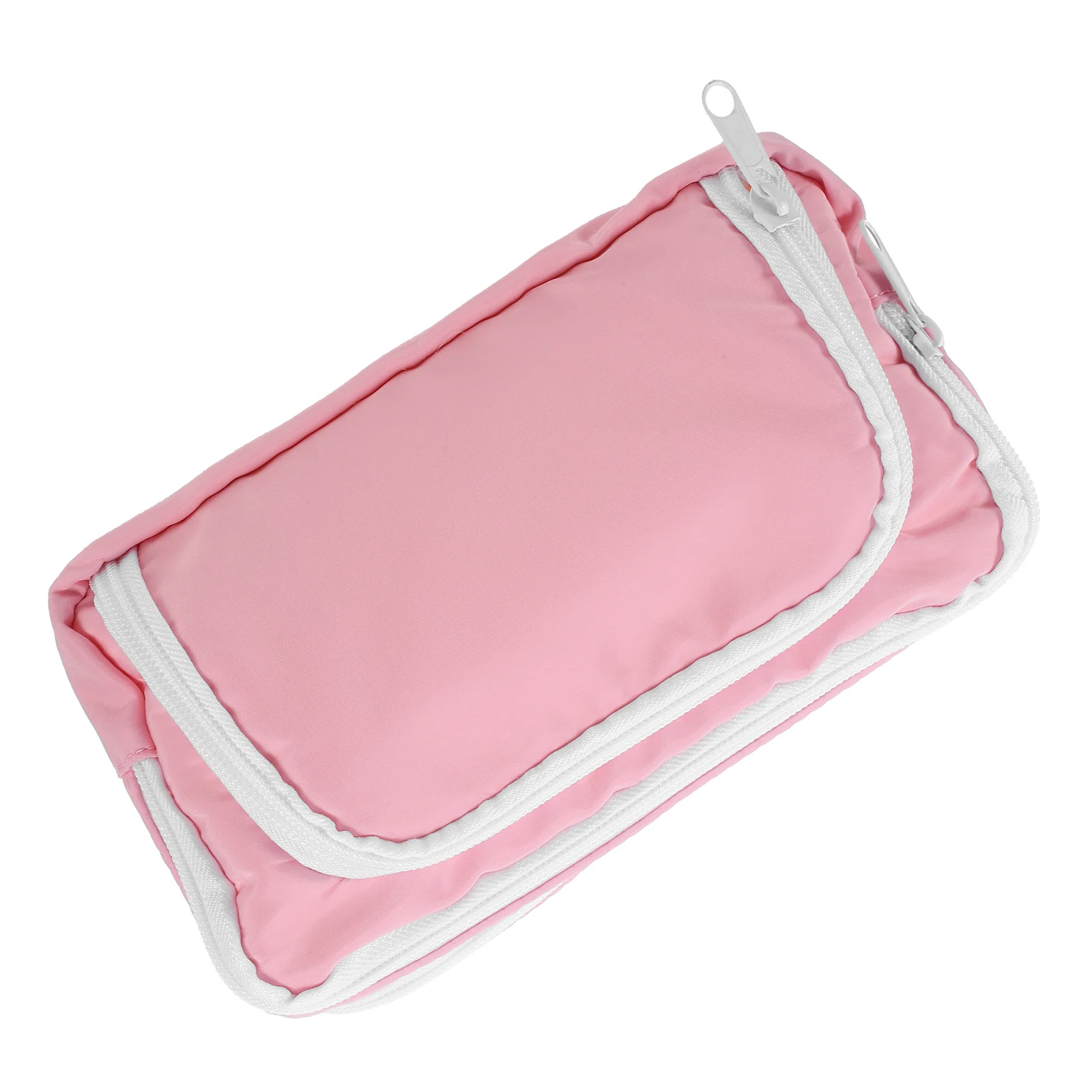 

Large Capacity Cloth Bag Zipper Stationery Organizer Durable Aluminum Alloy Fabric Storage Pen Holder For Office