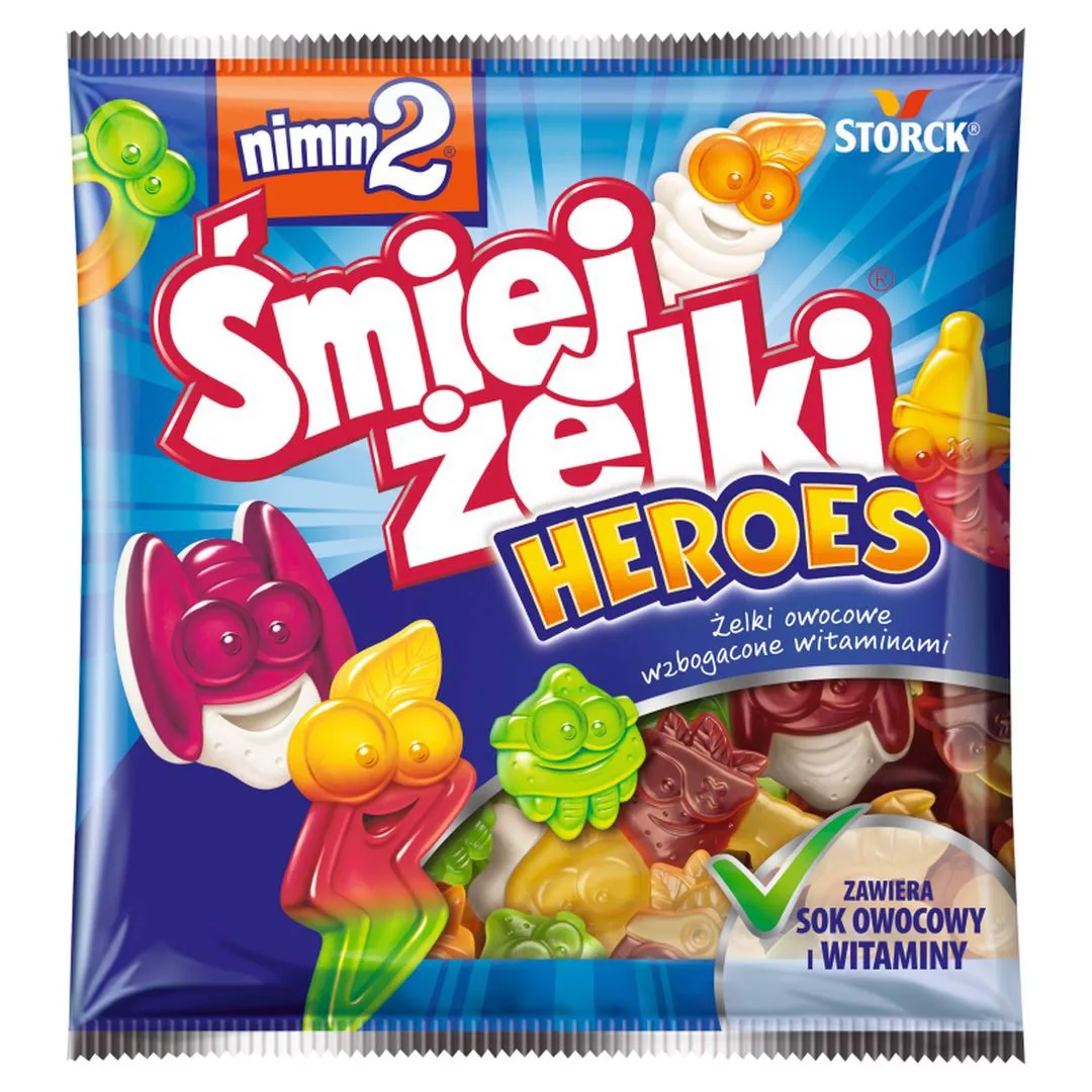 Nimm2 gomies Heroes Fruit jelly, rica en vitaminas, 90 g