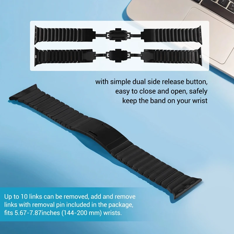 JABS Strap For Apple Watch Band 38Mm Stainless Steel Bracelet Iwatch 9 Band Bracelet Wristband Replacement Accessories