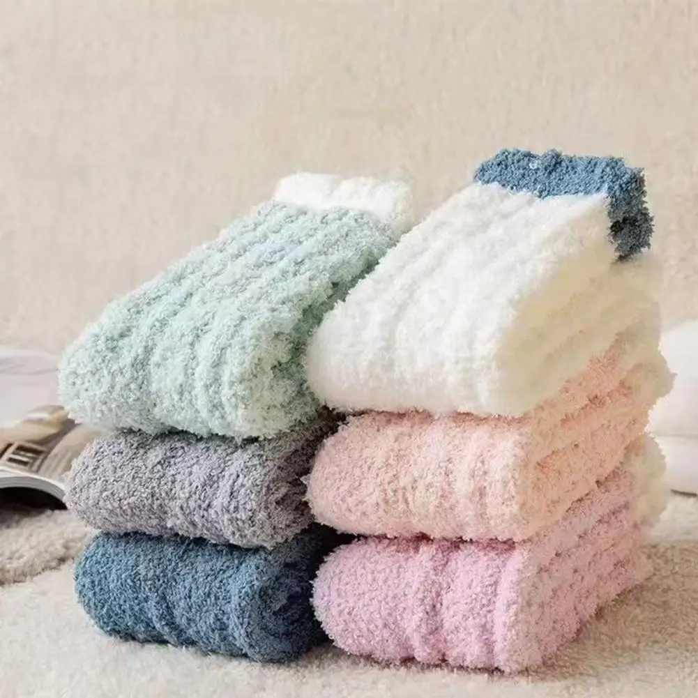 

Stretchy Ankle Socks Soft Warm Ankle Socks Cozy Winter Thermal Plush Slipper Socks for Women Soft Fuzzy Floor for Warmth Comfort
