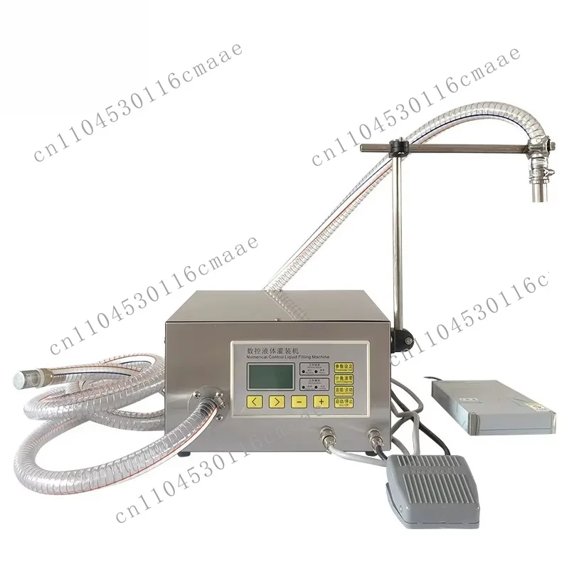 The G62A desktop semi-automatic diaphragm pump filling machine features weighing functions