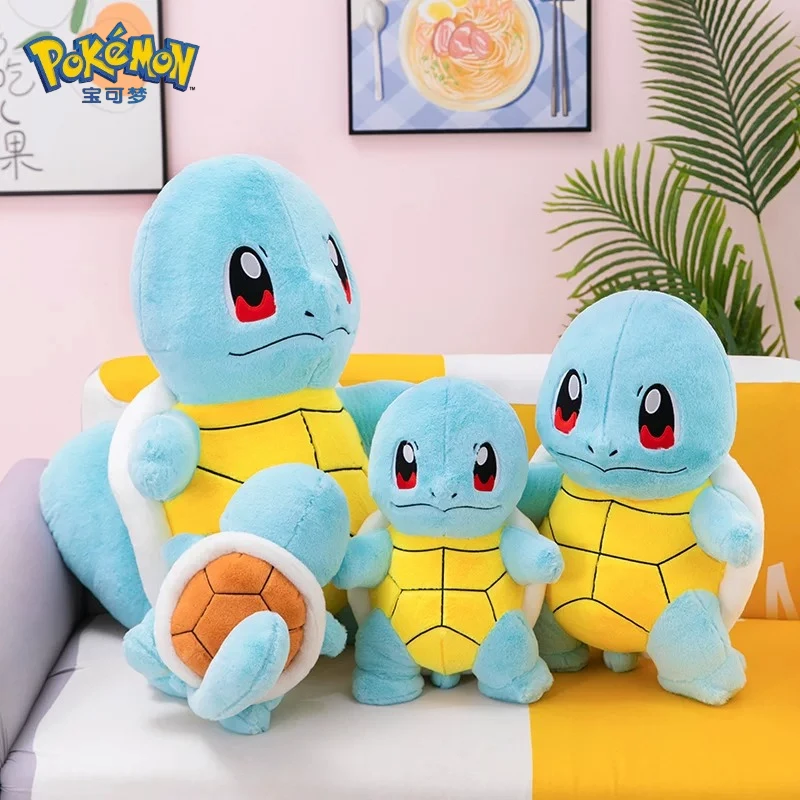 80CM Large Size Squirtle Plush Doll Pokémon Squirtle Plushies Kawaii Anime Stuffed Toys Comfortable Soft Pillow Birthday Gift