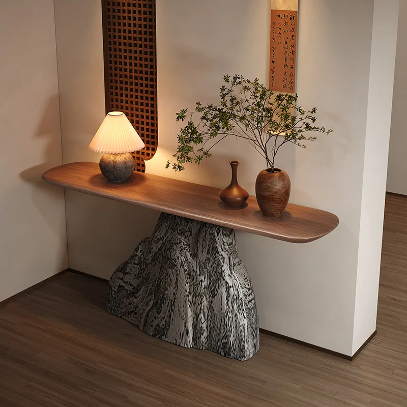 Storage Simple Corner Table Wood Vintage Nordic Entryway Console Tables Style Modern Tisch Wohnzimmer Living Room Furniture
