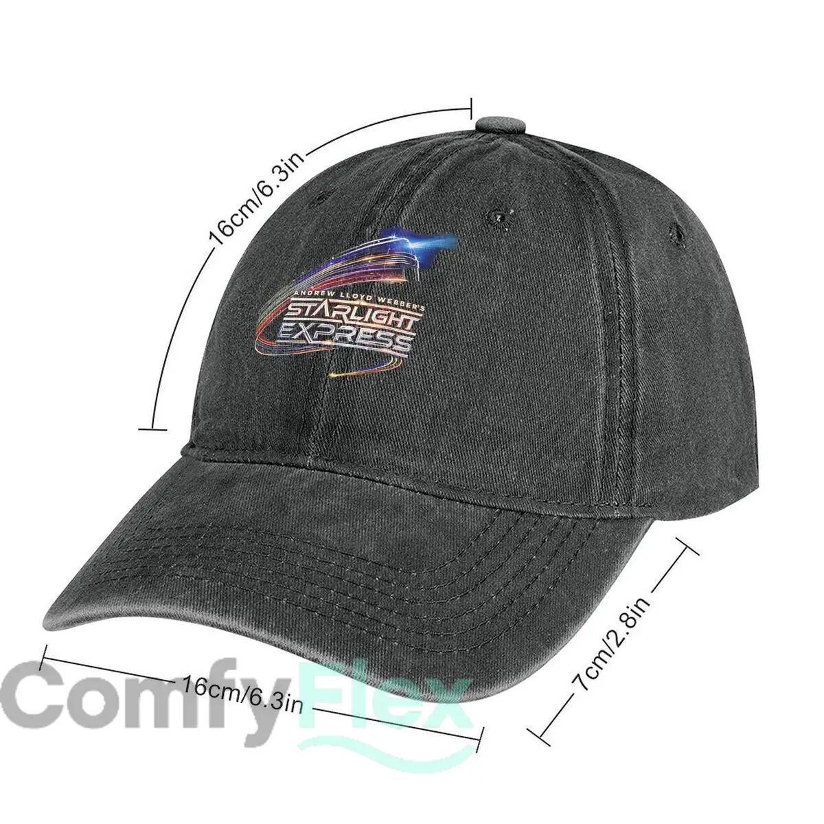 قبعة بيسبول مغسولة للمسرح الموسيقي من Starlight Express للنساء للجنسين، قبعة عصرية للأب هيب هوب #2