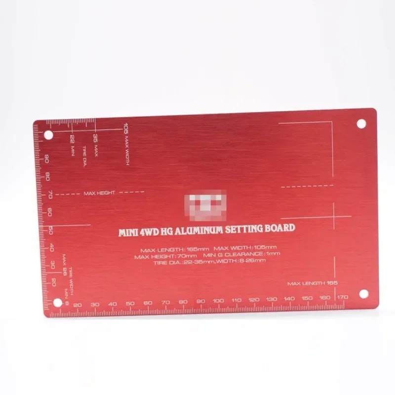 Tablero de ajuste de aluminio 94823, herramienta de placa de inspección de tablero de derivación para modelo de coche de carreras Tamiya Mini 4WD