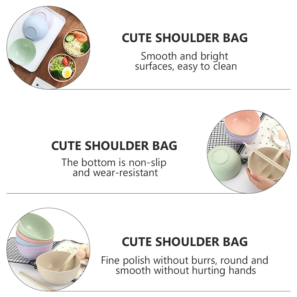 

4 pcs Large Capacity Plastic Salad Mixing Bowls Food Serving Fruit Noodle Bowls Thickened Non Slip Wear Resistant Bright Surface