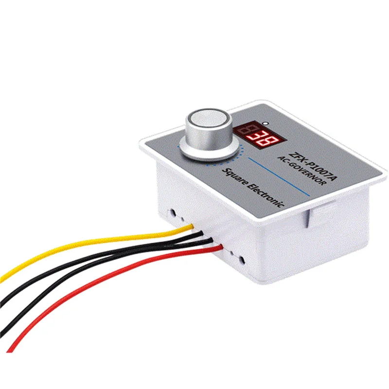 【Sleek Design】2X ZFX-P1007A Digital Display Speed Controller Waterproof Stepless Speed Regulator Governor 500W AC 220V Control S