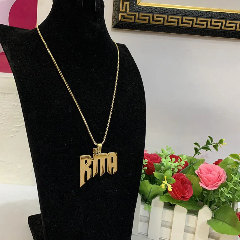 Maßgeschneiderte große Anhänger-Halskette, überhebliche dicke kubanische Kette, Hip-Hop-Personalisierung, Namenskette, Modeschmuck