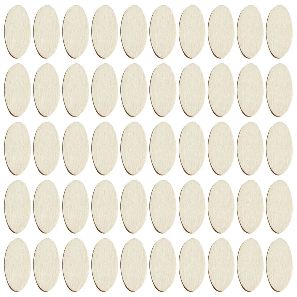 

200Pcs Oval Shape Wooden Chip DIY Craft Decoration Pieces Smooth Surface for Wedding Birthday Christmas Holiday Wood Cutouts