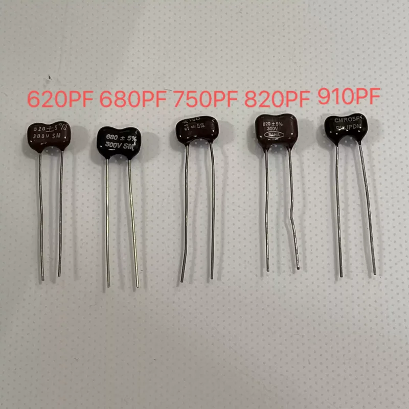 10PCS American Fever Silver Mica Capacitor 620PF 680PF 750PF 910PF 300V High Precision