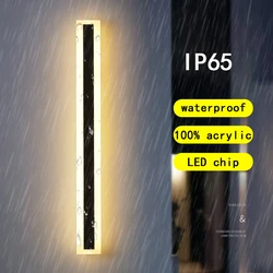 Modern Ip65 Waterproof LED Lighting Long Wall Lamp Outdoor Garden Villa Balcony Wall Washing Lamp 85-265V Adjustable Dimming