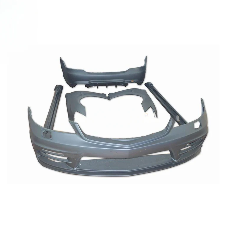 High Quality Fiberglass Body Kit Front Bumper Side Skirts LED Light Exhaust Pipe Mod Parts Fit Luxury Sedan W221