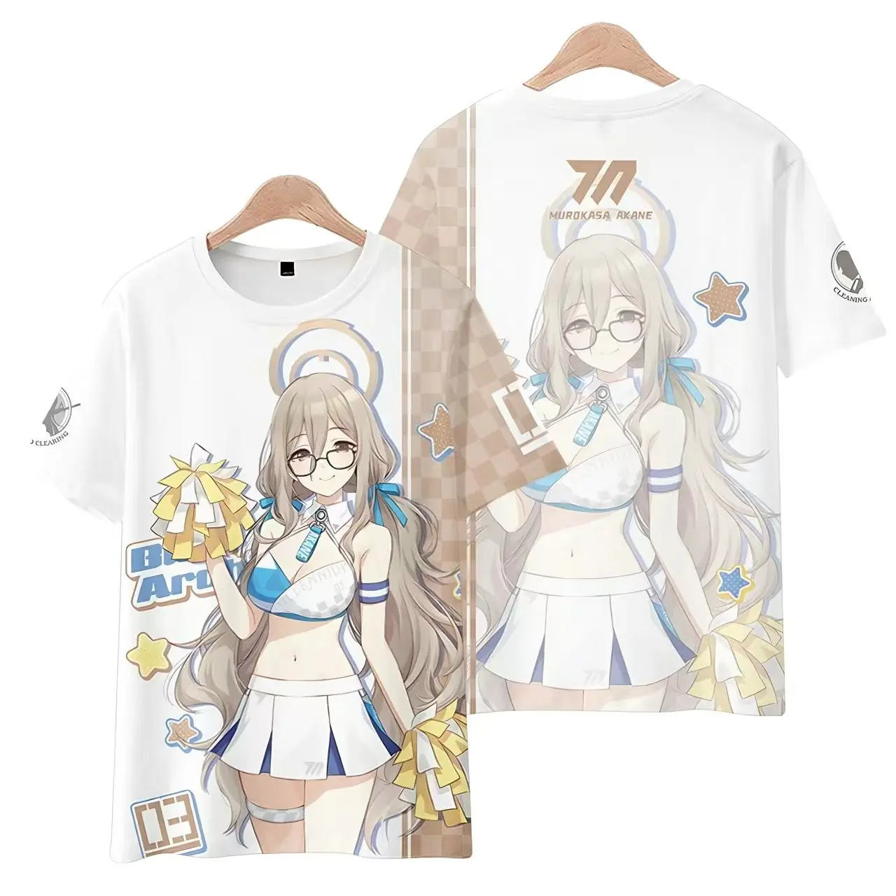 New Anime Blue Archive Asuma Toki Cosplay Printed Short Sleeve T-Shirt Casual Tee Fashion Vintage Shirts Versatile in Summer - Image 4