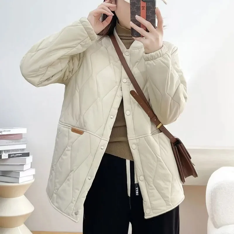 Autumn Winter Lady Short Down Cotton Coat Korean Women Large Size 4XL Cotton Padded Jacket 2025 Femme Light Thin Parkas Outwear