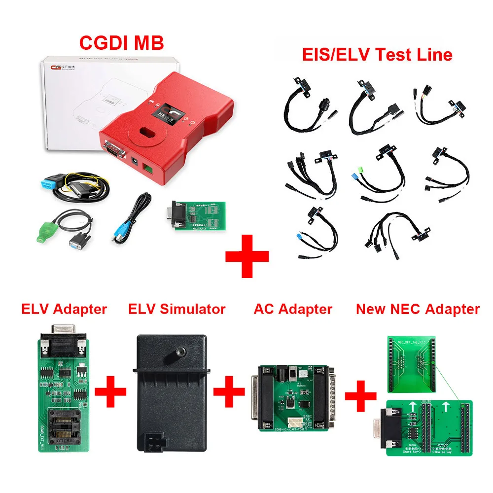 CGDI MB with Full Adapter including EIS Test Line + ELV Adapter + ELV Simulator + AC Adapter + New NEC Adapter Get 1 Free Token