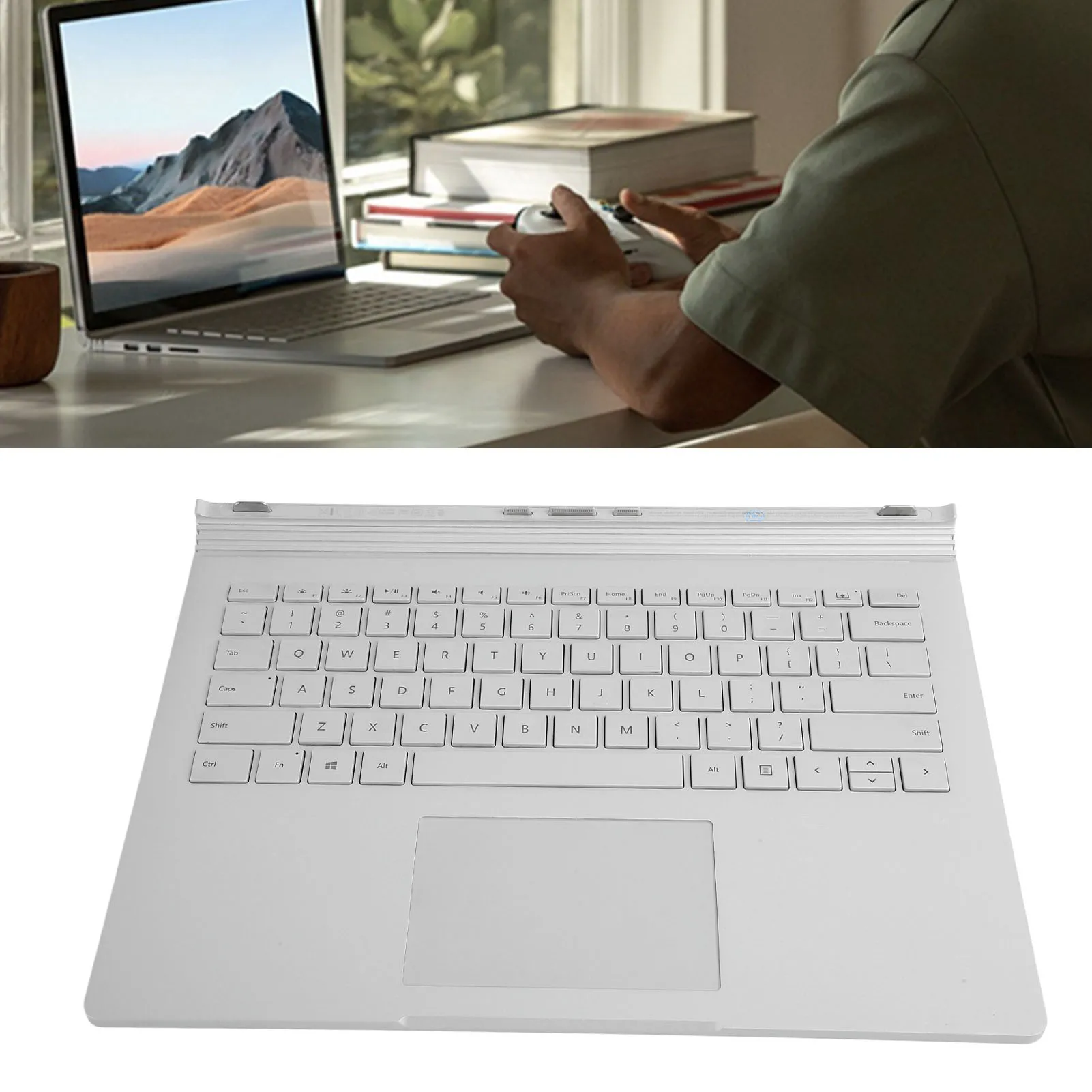 Keyboard for Surface Book 1 Silver 1705 Aluminum Alloy Quick Response for Book 1 Keyboard for Surface Book 1 1705 Keyboard