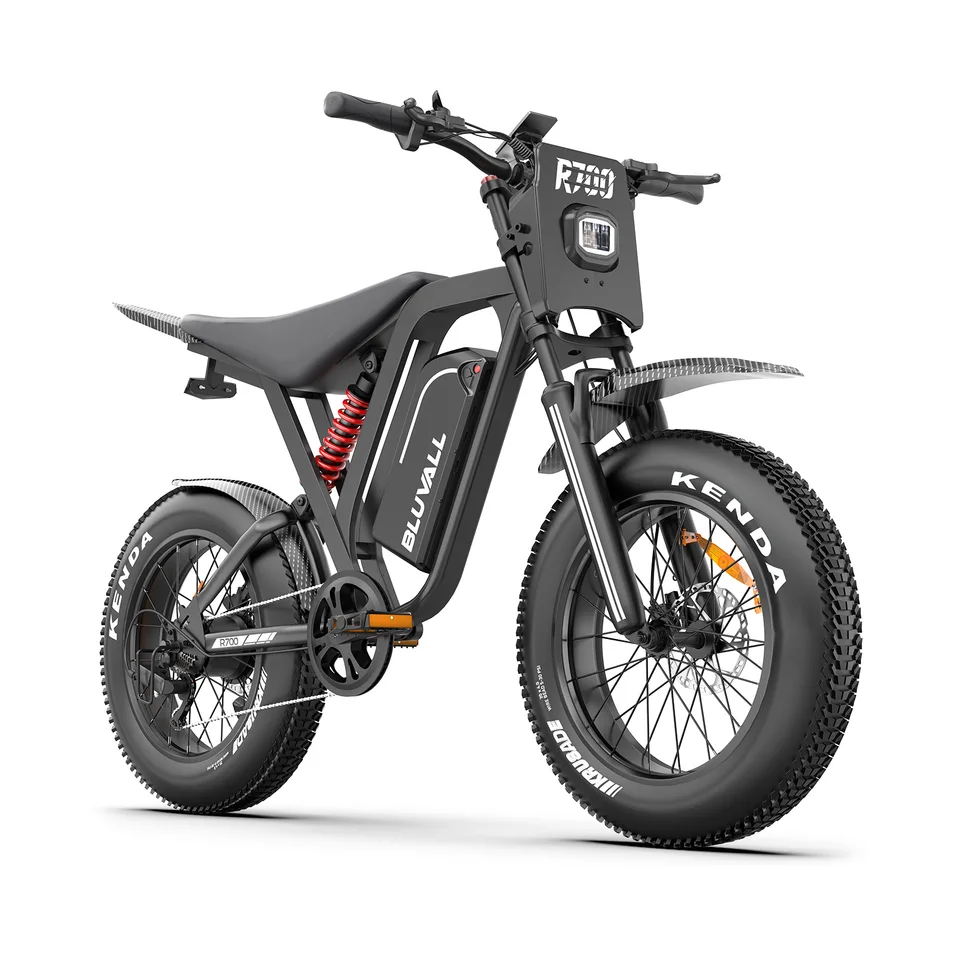US Stock Electric Bike Ebikes for Adults 2500W 52V 25Ah 35MPH 70Mi 20" All Terrain Fat Tire Off Road Dirt Bike Full Suspension Hydraulic Brakes UL2849 image 3