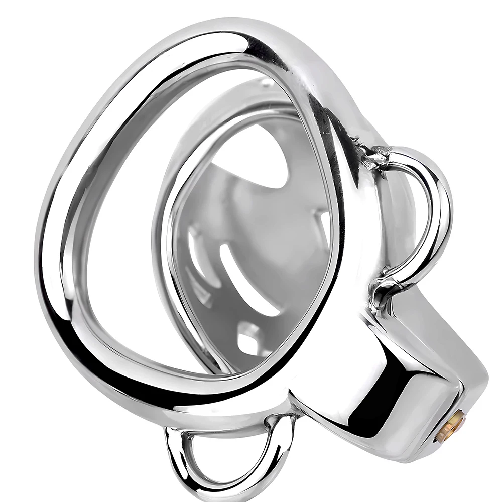 FRRK Cobra Curve Cock Cage Lock for Male Stainless Steel Chastity Device with Penis Rings BDSM Sex Shop Adult Toys Supplies