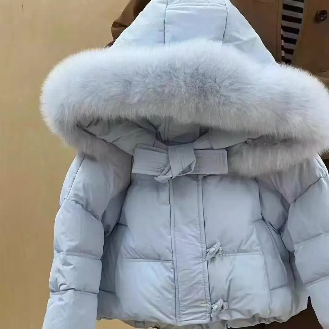 5-15 Years Girls Warm Jacket Children's Down Jacket Kids Large Fur Collar Thickened Boys Waterproof Teenagers Winter Coat