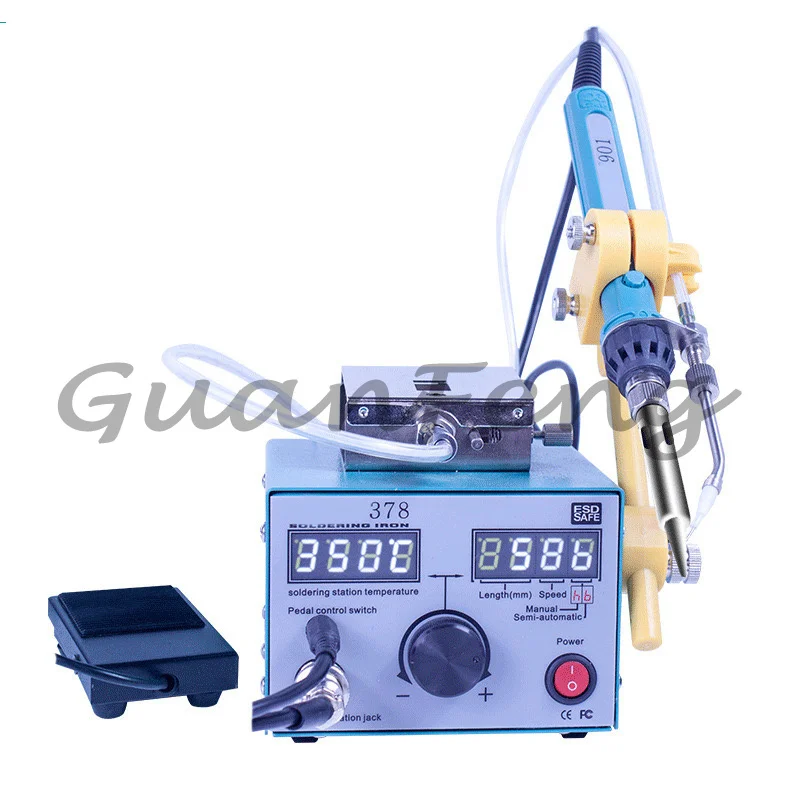 Semi-Automatic  Foot Pedal Station Set Internal Continuous Soldering Iron Feeding Machine