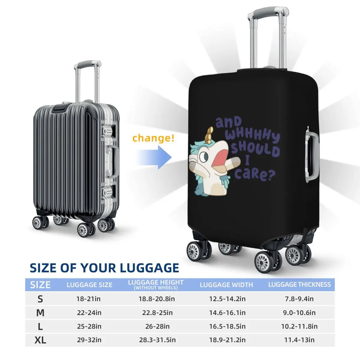 Unicorse 1 Suitcase Cover Protection Elastic Trip Luggage Protector Covers for 18-32 Inch