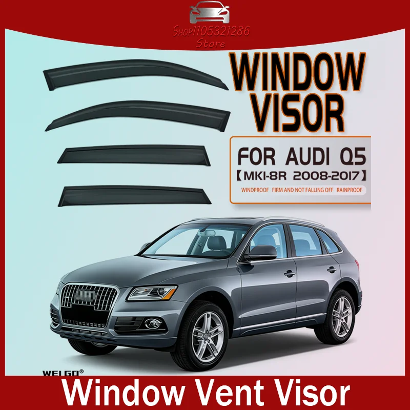 Protector de ventana para Audi Q5 Coupé, visera para Audi Q5 E-tron, visera para lluvia o sol, deflector de ventana lateral, visera protectora, Ventvisor